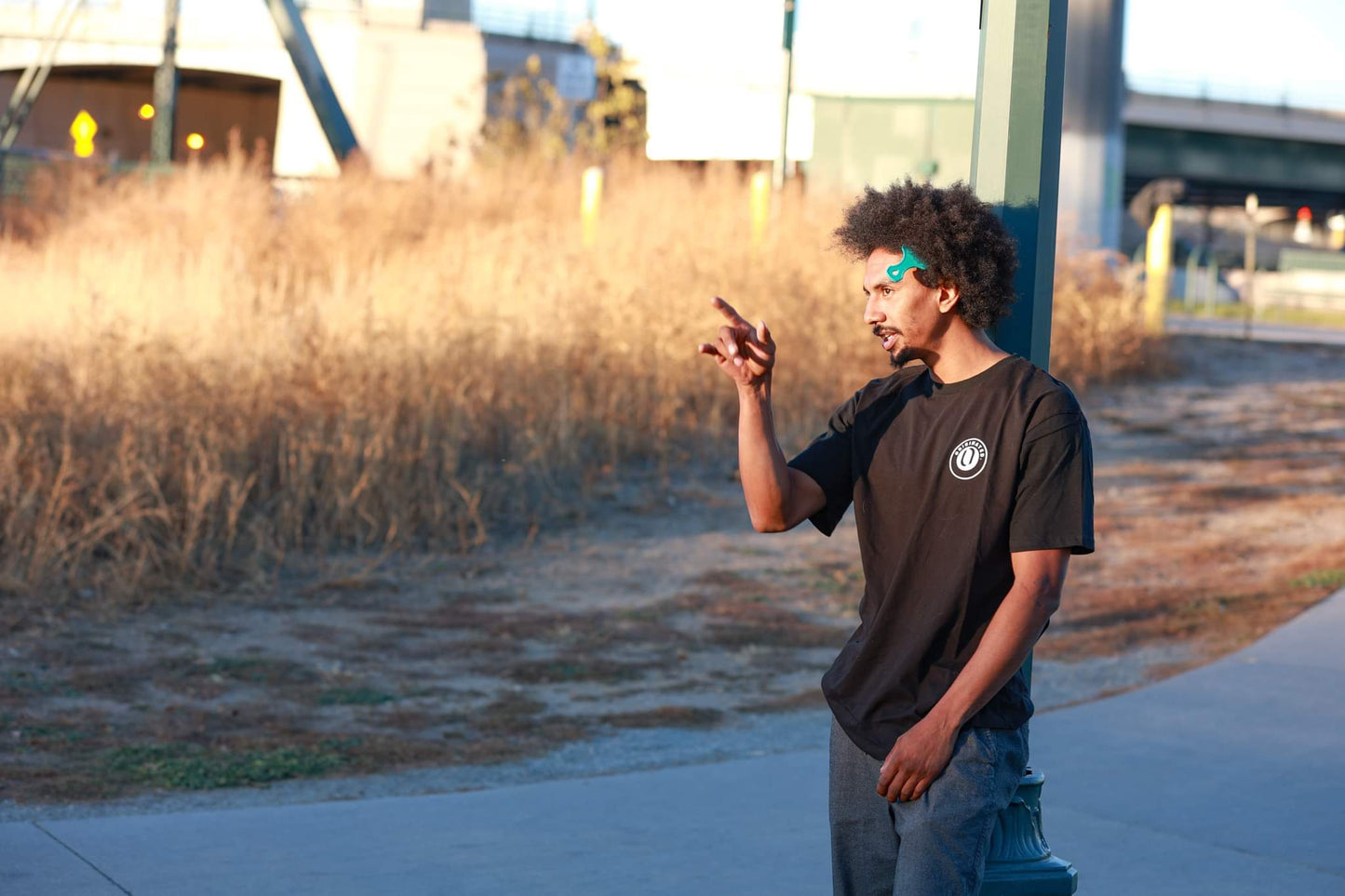 Black Short Sleeve Logo Tee